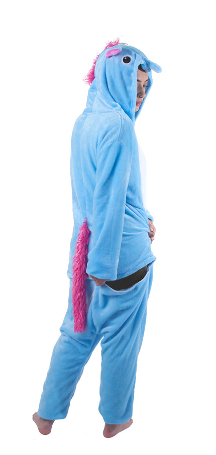 COSTUME KIGURUMI LICORNE BLEUE ADULTE