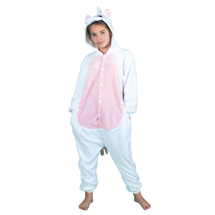 COSTUME KIGURUMI LICORNE ROSE ET BLANCHE ENFANT T 11/14 ANS