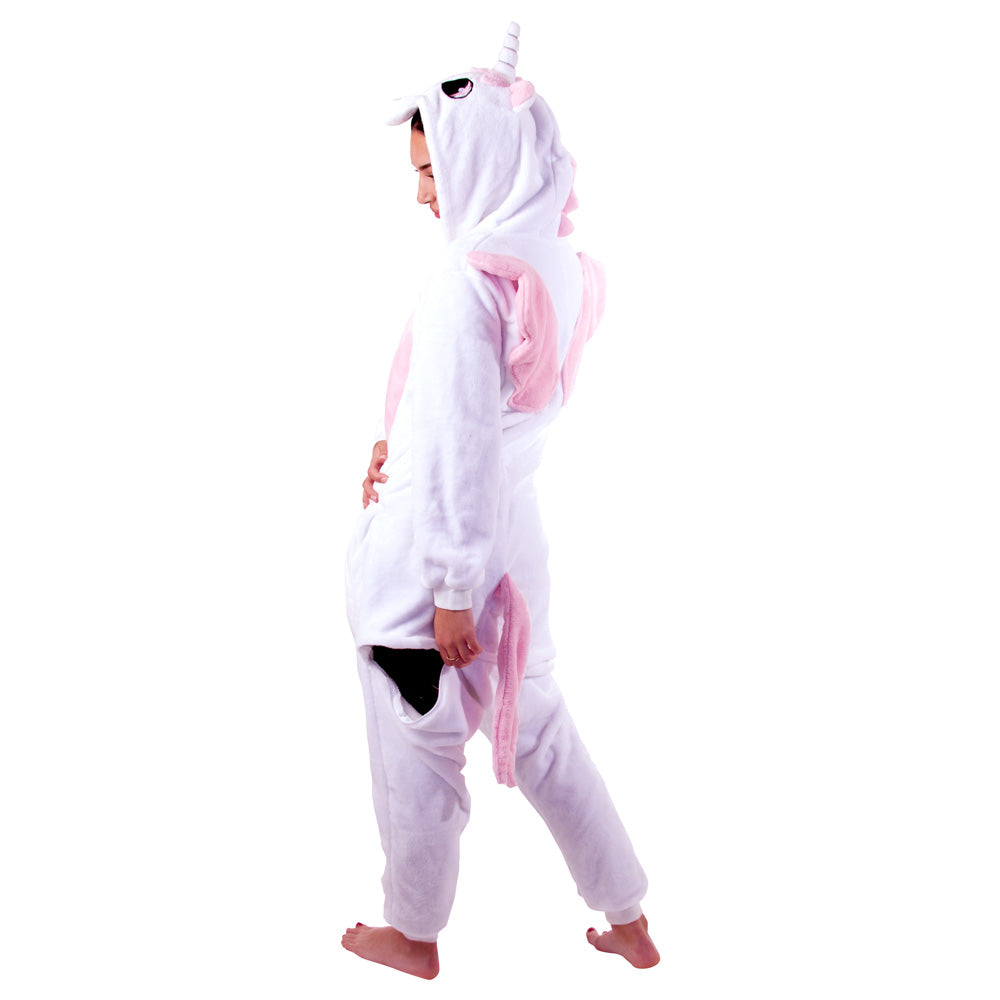 COSTUME KIGURUMI LICORNE ROSE ET BLANCHE ADULTE