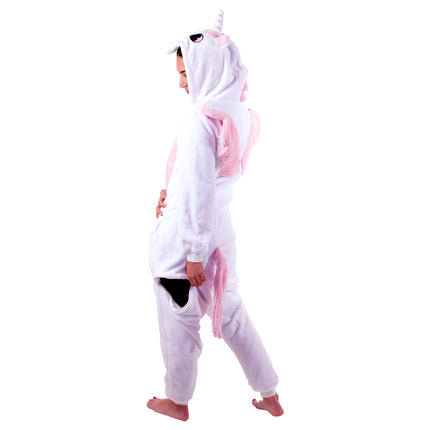 COSTUME KIGURUMI LICORNE ROSE ET BLANCHE ADULTE