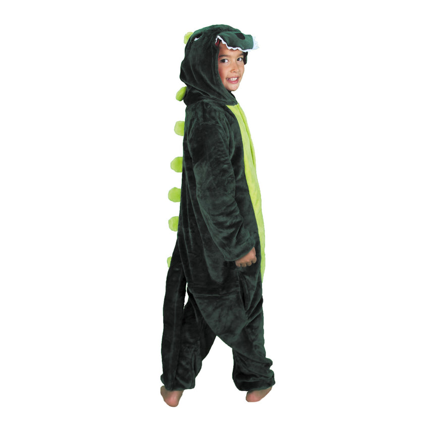 COSTUME KIGURUMI DINO VERT ENFANT T 11/14 ANS