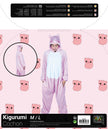 COSTUME KIGURUMI COCHON KAWAI ADULTE