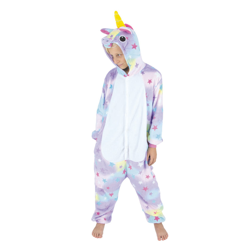 COSTUME KIGURUMI LICORNE AVEC ETOILES ENFANT T 7/9 ANS