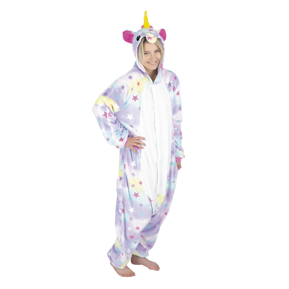 COSTUME KIGURUMI LICORNE AVEC ETOILES ADULTE