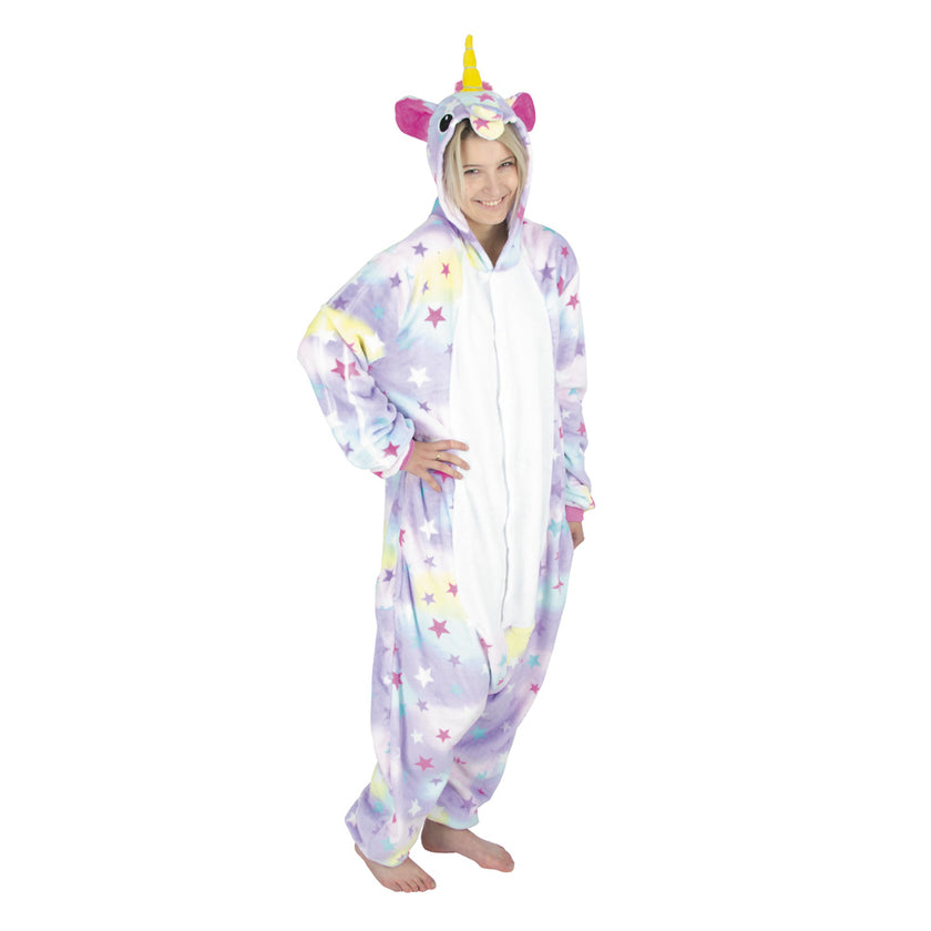 COSTUME KIGURUMI LICORNE AVEC ETOILES ADULTE
