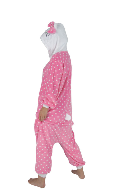 COSTUME KIGURUMI CHAT ROSE ENFANT T 11/14 ANS