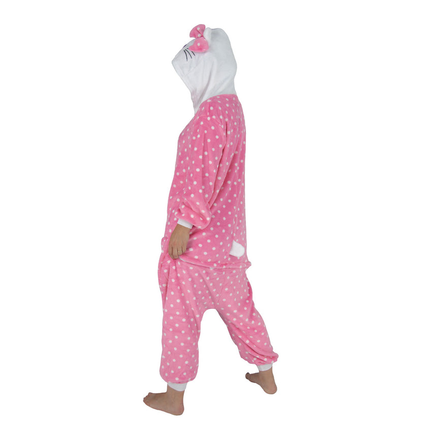 COSTUME KIGURUMI CHAT ROSE ENFANT T 11/14 ANS