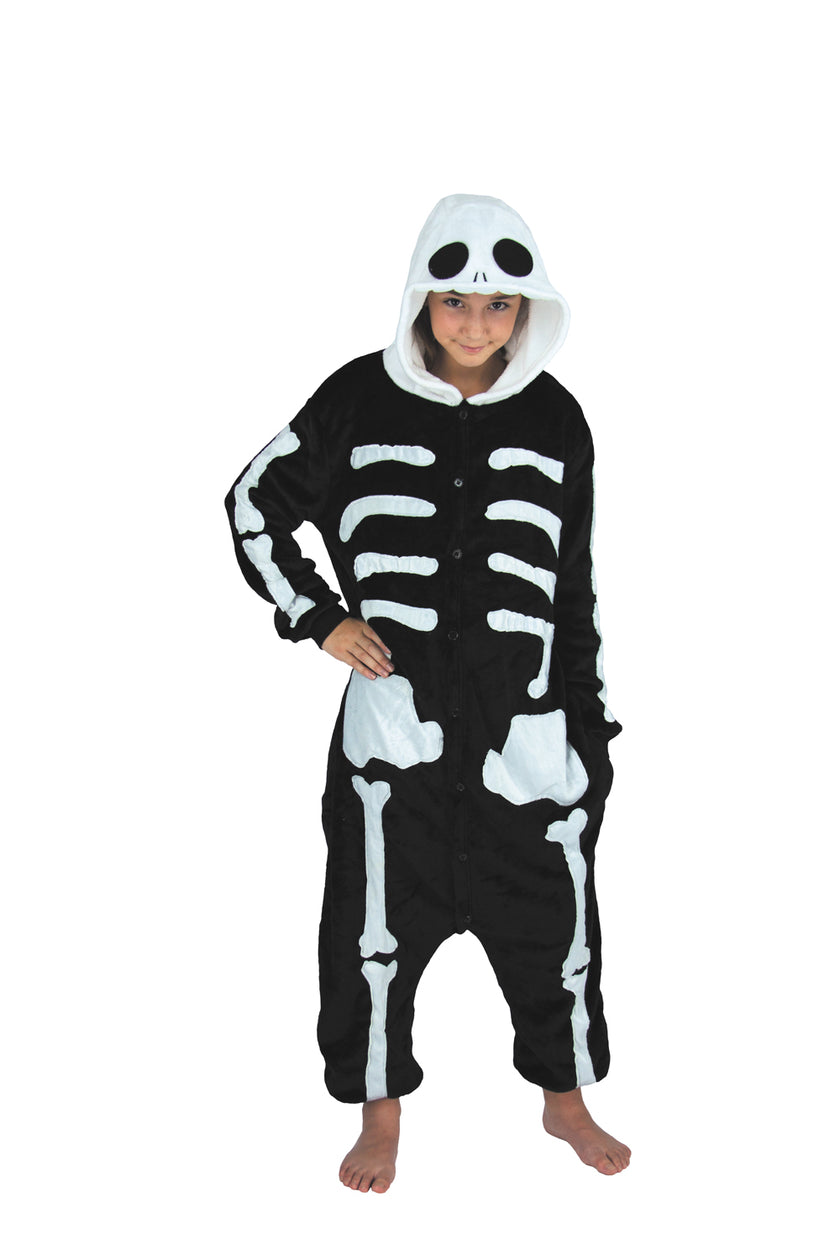 COSTUME KIGURUMI SQUELETTE ENFANT T 11/14 ANS