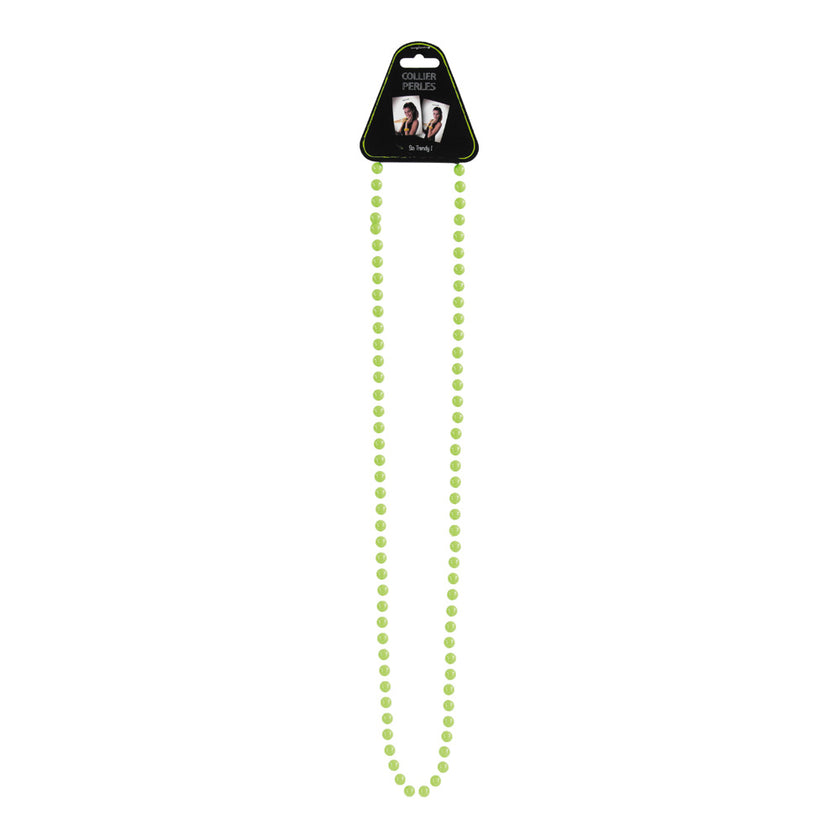 COLLIER PERLES VERT