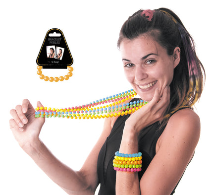 BRACELET PERLES ORANGE