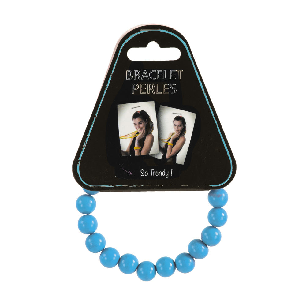 BRACELET PERLES BLEU
