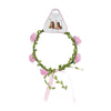 COURONNE DE FLEURS ROSES