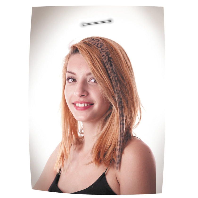 MECHE A CLIPSER LEOPARD MARRON