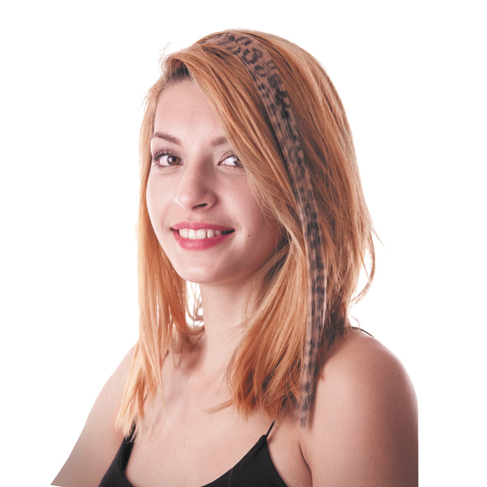 MECHE A CLIPSER LEOPARD MARRON