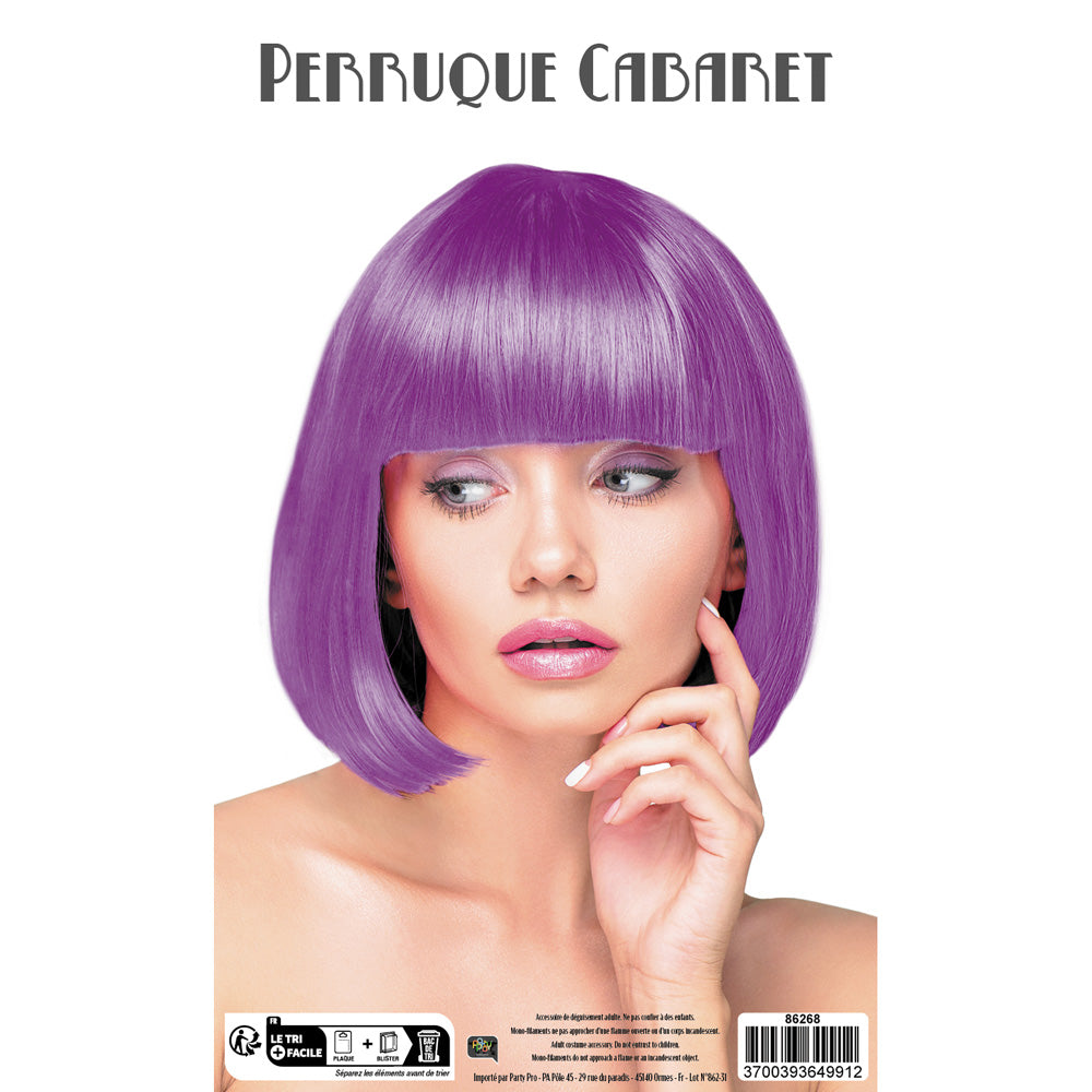 PERRUQUE CABARET VIOLET NEON