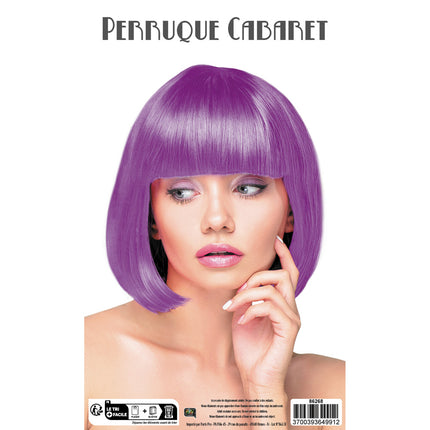 PERRUQUE CABARET VIOLET NEON