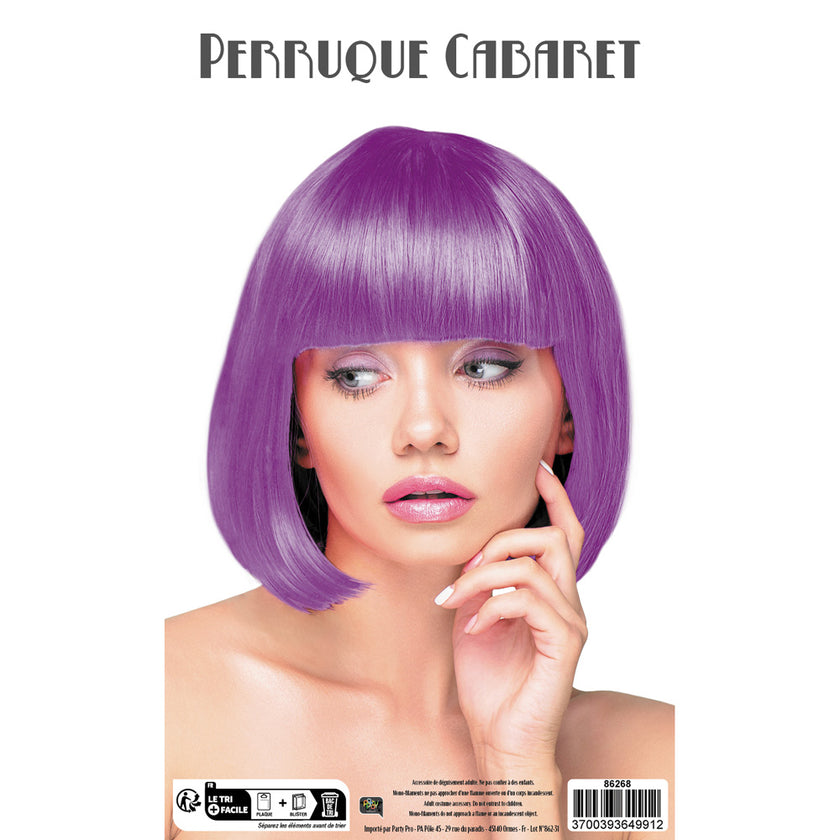 PERRUQUE CABARET VIOLET NEON
