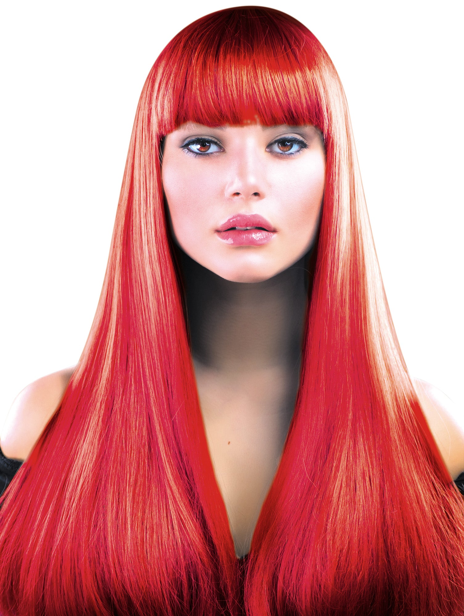 PERRUQUE LOLA ROUGE NEON