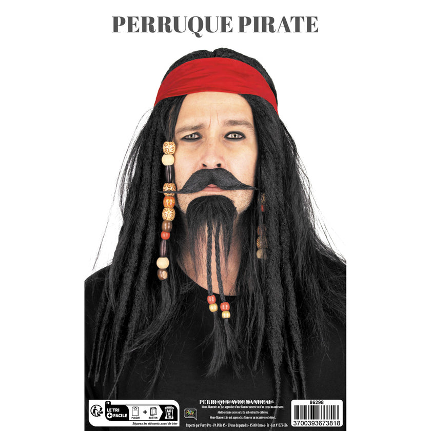 PERRUQUE PIRATE AVEC BANDEAU