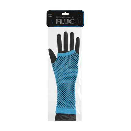 MITAINES LONGUES FLUO BLEUES