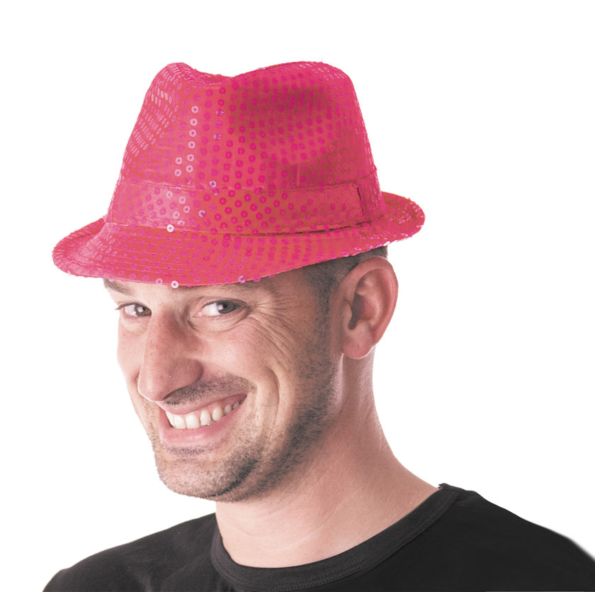 BORSALINO SEQUIN NEON ROSE