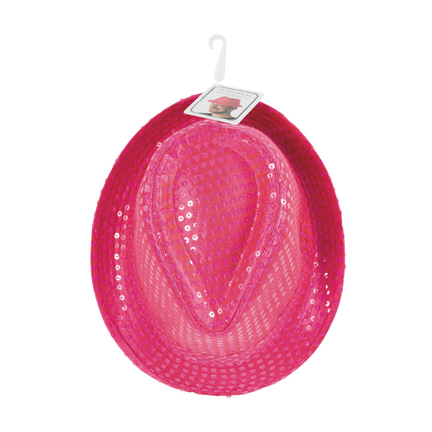 BORSALINO SEQUIN NEON ROSE