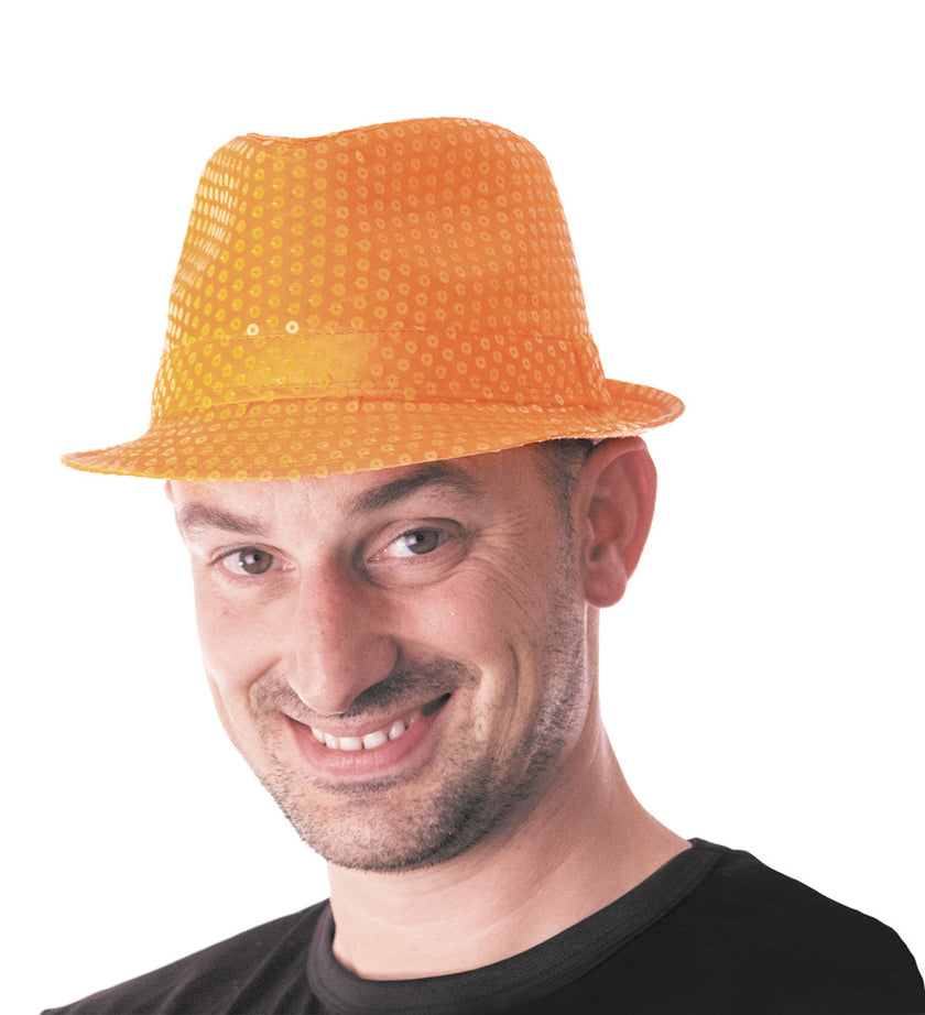 BORSALINO SEQUIN NEON ORANGE