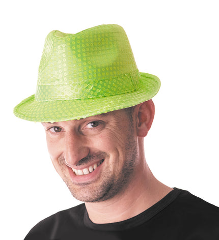 BORSALINO SEQUIN NEON VERT