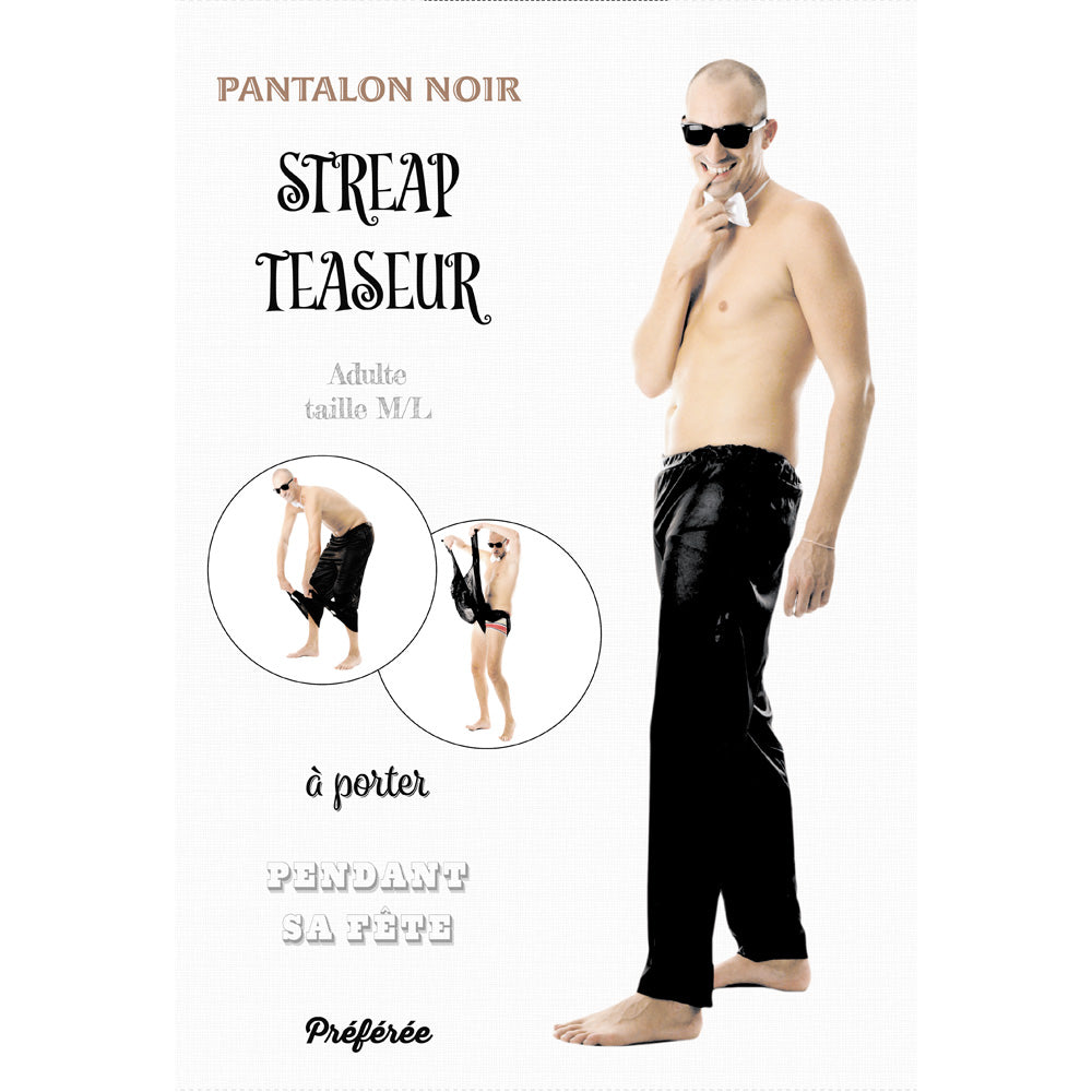 PANTALON STRIPTEASEUR NOIR