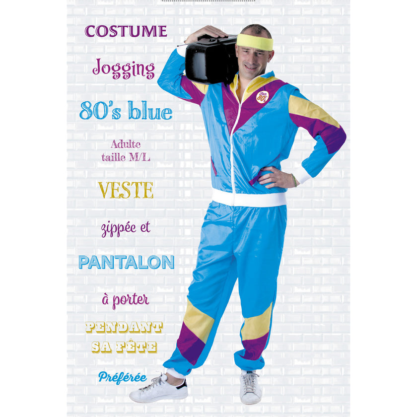 COSTUME JOGGING 80'S BLUE