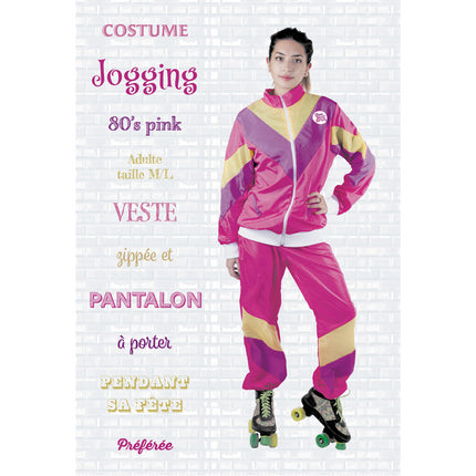 COSTUME JOGGING 80'S PINK