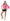 TEE-SHIRT FISHNET 80'S ROSE FLUO