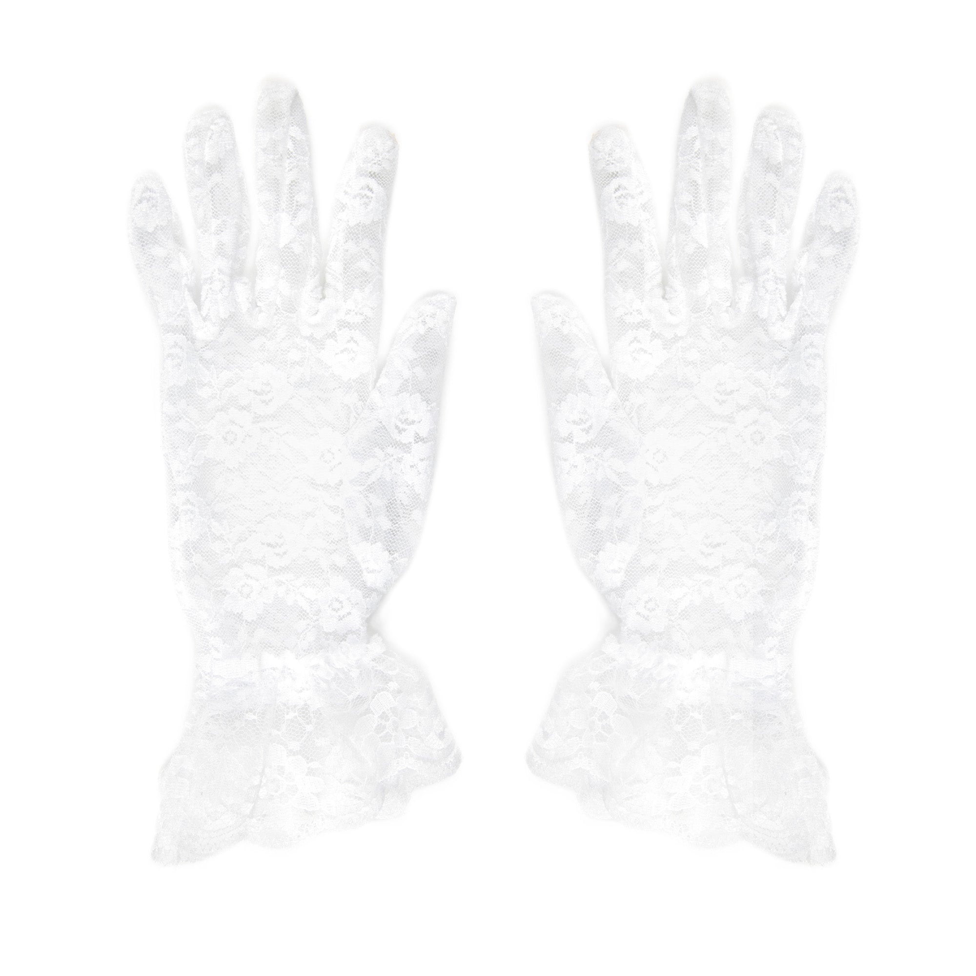 GANTS BLANCS COURTS EN DENTELLE