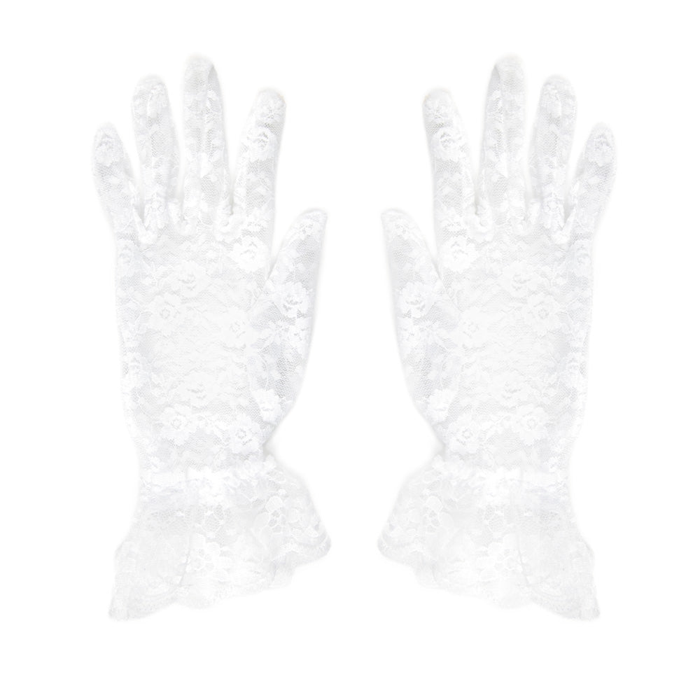 GANTS BLANCS COURTS EN DENTELLE