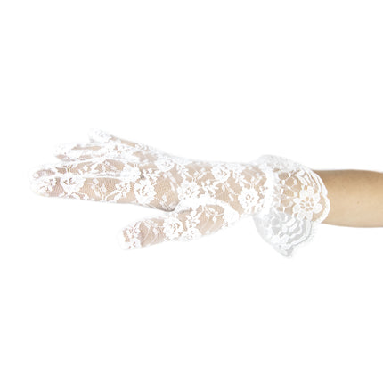 GANTS BLANCS COURTS EN DENTELLE