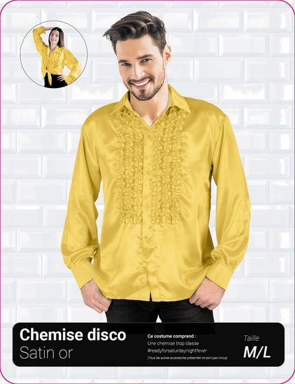 CHEMISE DISCO SATIN OR