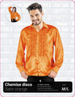 CHEMISE DISCO SATIN ORANGE XL