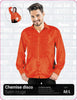 CHEMISE DISCO SATIN ROUGE XL