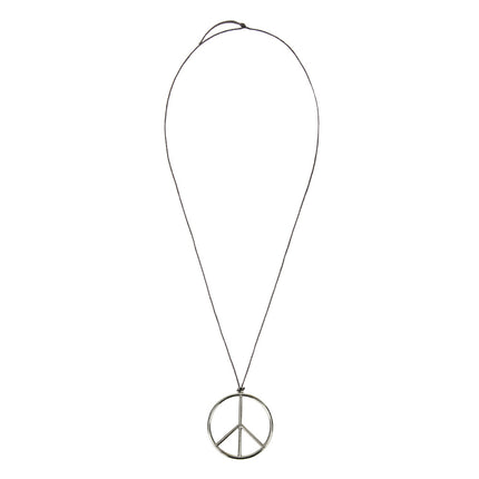PENDENTIF HIPPIE ARGENTE 6.5CM