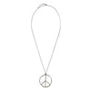 PENDENTIF HIPPIE ARGENTE 6.5CM