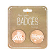 SET DE 2 BADGES MARIAGE 3.7CM