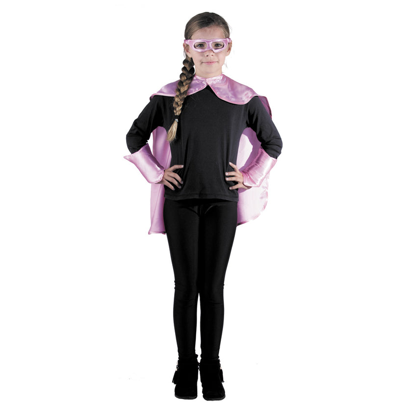 SET SUPER HEROS ENFANT ROSE