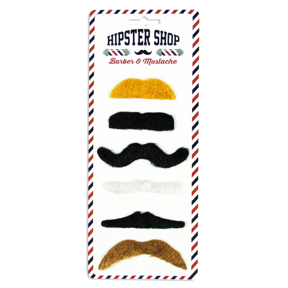MOUSTACHE PARTY (SET DE 6 MOUSTACHES ASSORTIES)