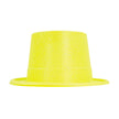 HAUT DE FORME PLASTIQUE PAILLETE FLUO 5 COULEURS ASS.