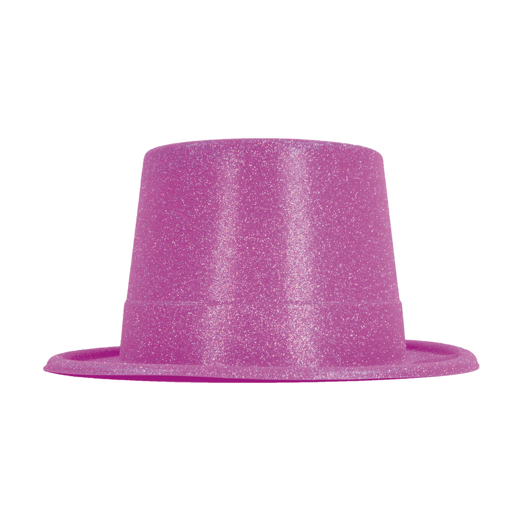 HAUT DE FORME PLASTIQUE PAILLETE FLUO 5 COULEURS ASS.