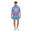 COSTUME ENSEMBLE SPORT 80'S BLEU/ROSE 80'S