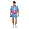 COSTUME ENSEMBLE SPORT 80'S BLEU/ROSE 80'S