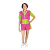 COSTUME ENSEMBLE SPORT 80'S VERT/ROSE 80'S