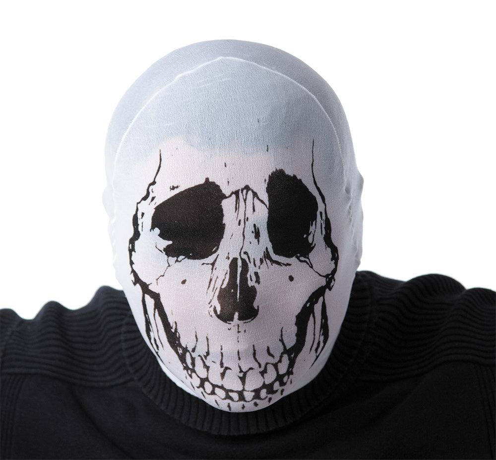 CAGOULE HALLOWEEN TETE DE MORT BLANCHE