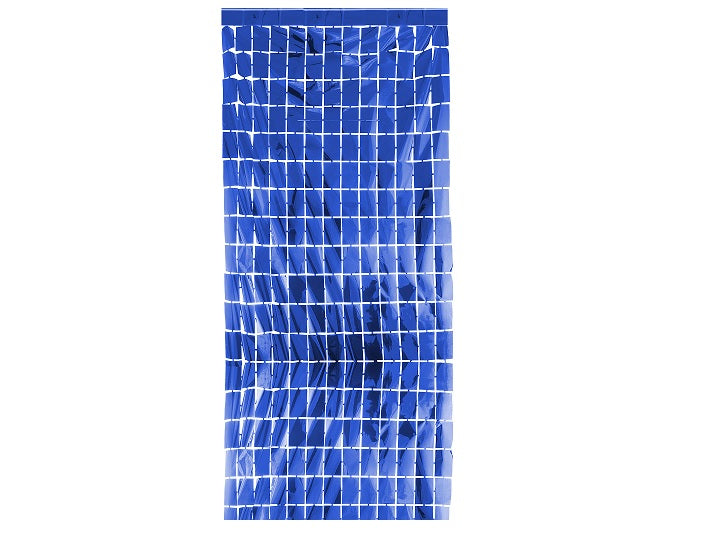 rideau de porte aluminium bleu 2x1m